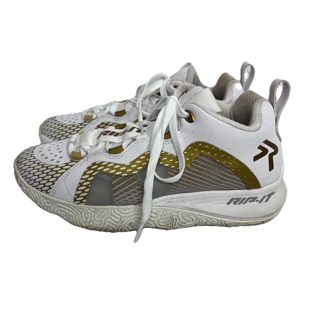RIP-IT Women's Future Volleyball Shoe White/Gold Size 8.5 US